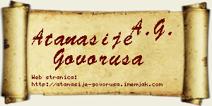 Atanasije Govoruša vizit kartica